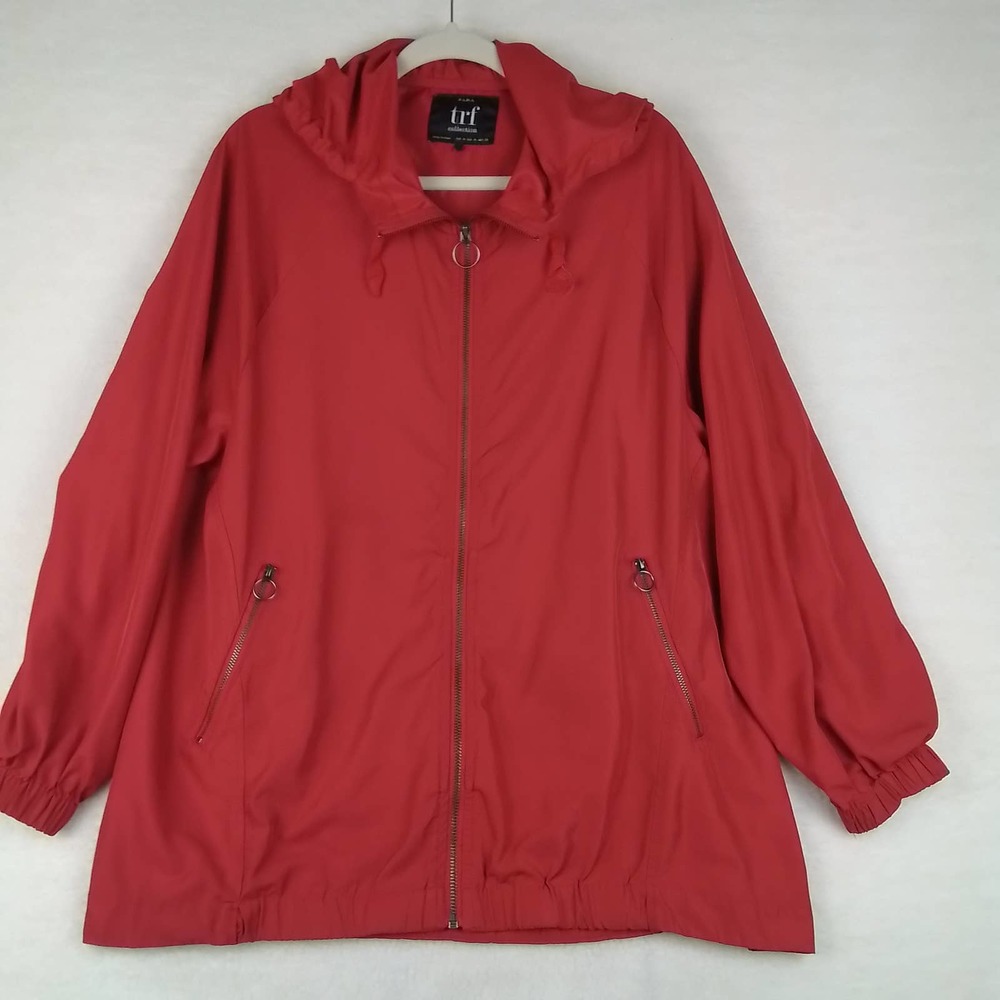 Zara TRF Collection Canvas Jacket‎ Women's Size Medium in Red